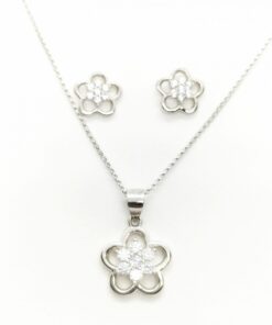 Conjunto plata estrella circonitas