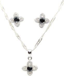 Conjunto plata piedra azul