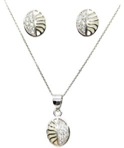 Conjunto plata rodiada circonitas