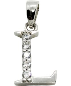 Colgante plata letra L