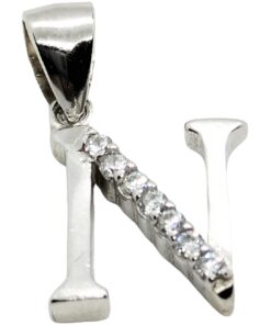 Colgante plata letra N