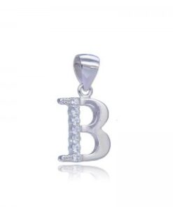 Colgante plata letra B