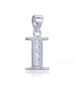 Colgante plata letra I