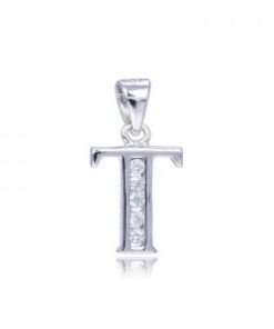 Colgante plata letra T