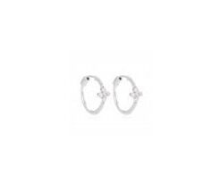 Pendientes plata aro circonitas