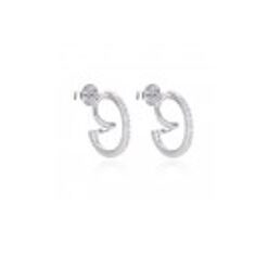 Pendientes plata aro circonitas