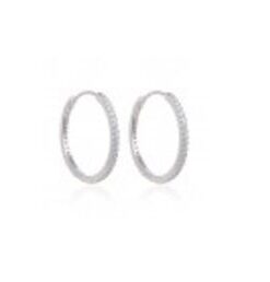 Pendientes aro plata circonitas