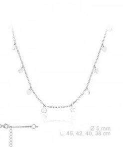 Gargantilla plata estrellas y lunas