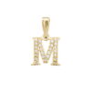 Colgante letra M con circonitas