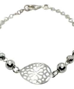 Pulsera plata filigrana con bolas