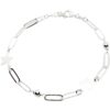 Pulsera plata estrellas y bolas