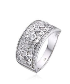 Anillo plata rodiado con circonitas