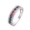 Anillo plata con piedras de colores