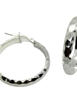 Pendientes aro plata labrados