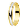 Alianza boda oro 18k. bicolor
