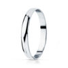 Alianzas boda oro blanco liso 2.5 mm. 18 kilates