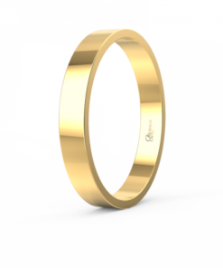 Alianza oro plana lisa