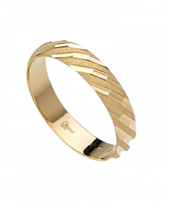 Alianzas boda oro 18 kilates labrada mate-brillo