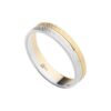 Alianzas boda oro 18 kilates bicolor diamantada