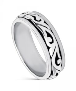 Anillo plata labrada antiestrés