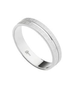 Alianza plata plana matizada