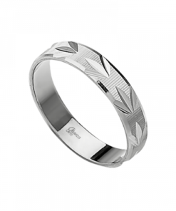 Alianza plata rodiada hojas