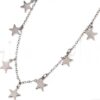 Gargantilla plata estrellas lisas