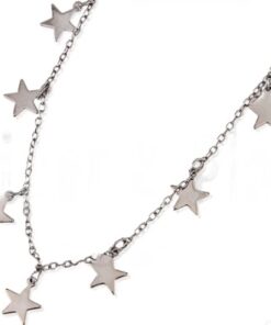 Gargantilla plata estrellas lisas