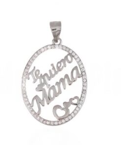 Colgante plata mamá con piedras