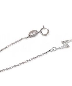 Pulsera plata rayo con circonitas