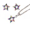 Conjunto plata estrella multicolor