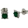 Pendientes plata piedra verde