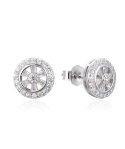 Pendientes plata presión circonitas