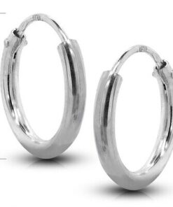 Pendientes aro plata 10x2 mm.