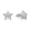 Pendientes plata estrella con circonitas