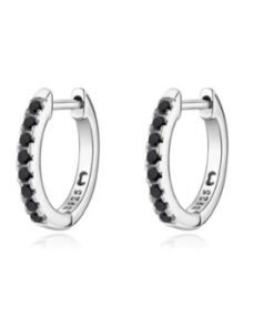 Pendientes aro plata con piedras