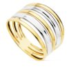 Anillo oro bicolor liso