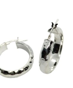 Pendientes aro plata facetados