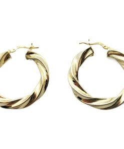 Pendientes aro rizado plata chapada