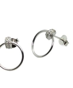 Pendientes plata aro con multipìedra