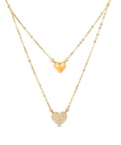 Gargantilla plata chapada corazones