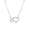 Gargantilla plata corazones de circonita