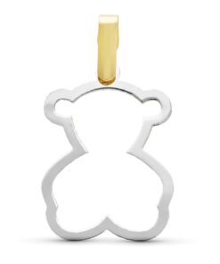 Colgante oso oro blanco