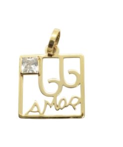 Colgante amor con circonita