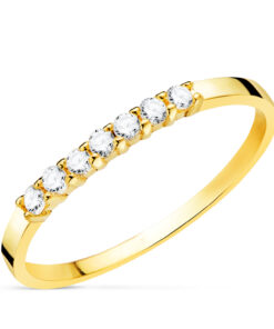 Anillo oro con 7 diamantes