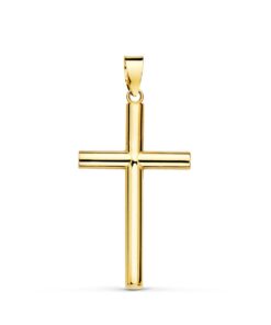 Cruz lisa hombre o niño oro 18k.