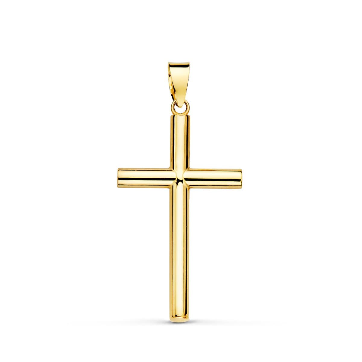 Cruz lisa hombre o niño oro 18k.