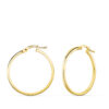 Pendientes aro oro 18 kilates tubo cuadrado medida 28 x 1.5 mm