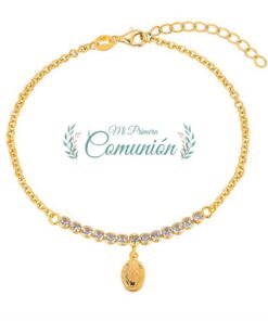 Pulsera Comunión plata chapada