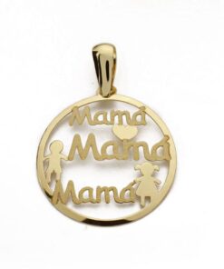 Colgante oro 9k Madre